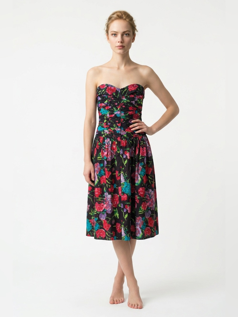 Vintage 80s strapless  dress